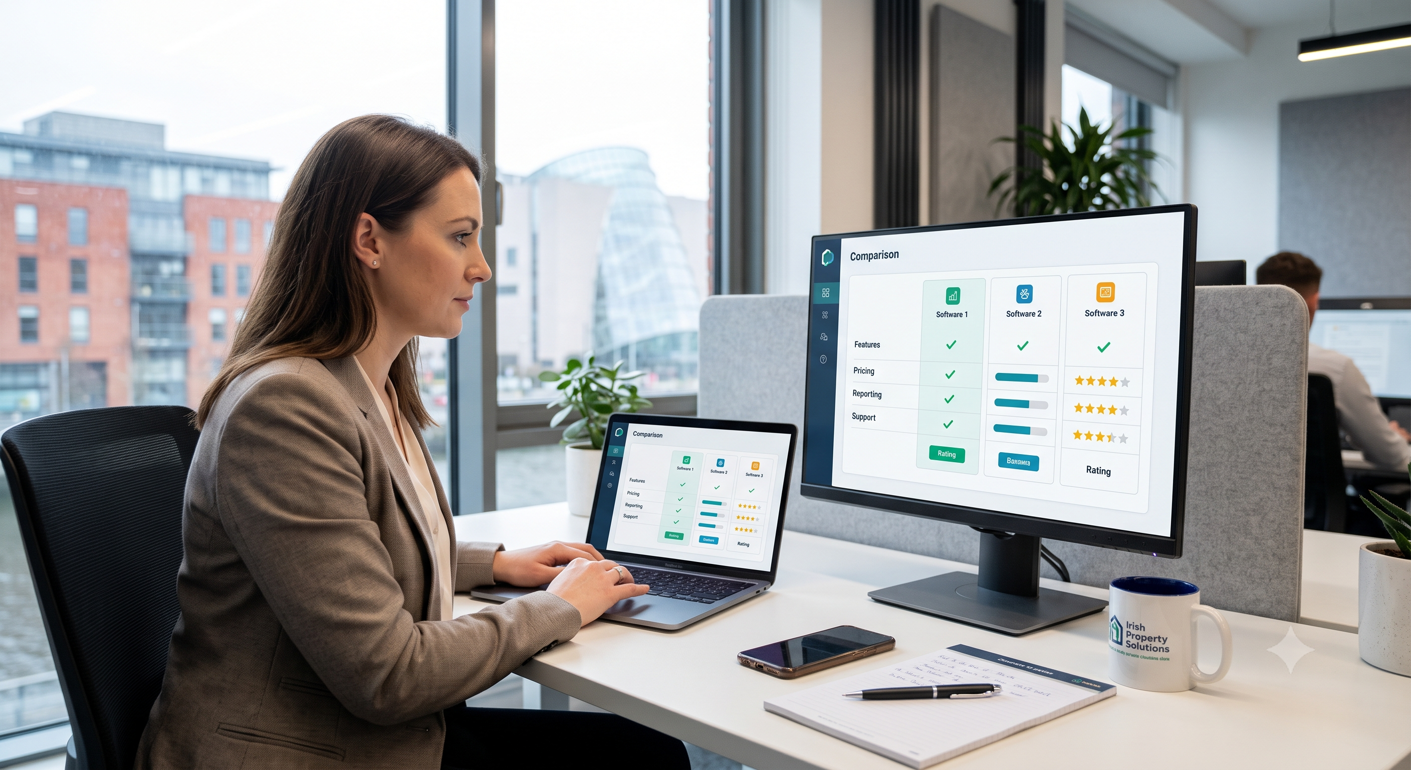 Irish letting agent comparing Rentman and TenantSync lettings software in 2026