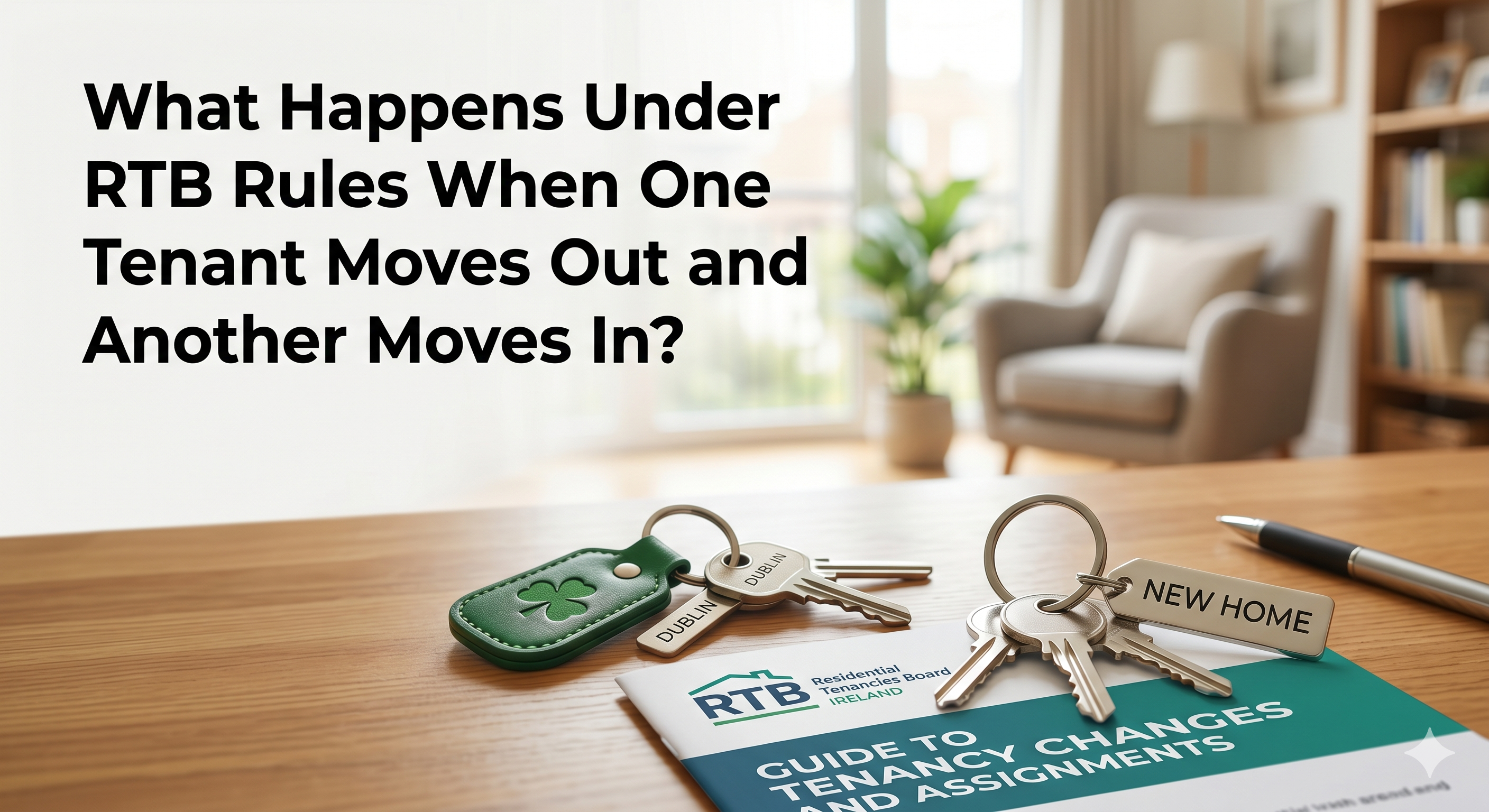 What happens under RTB rules when one tenant moves out and another moves in Ireland